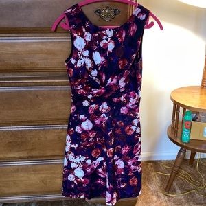 Floral print fit and flare dress. Size 4